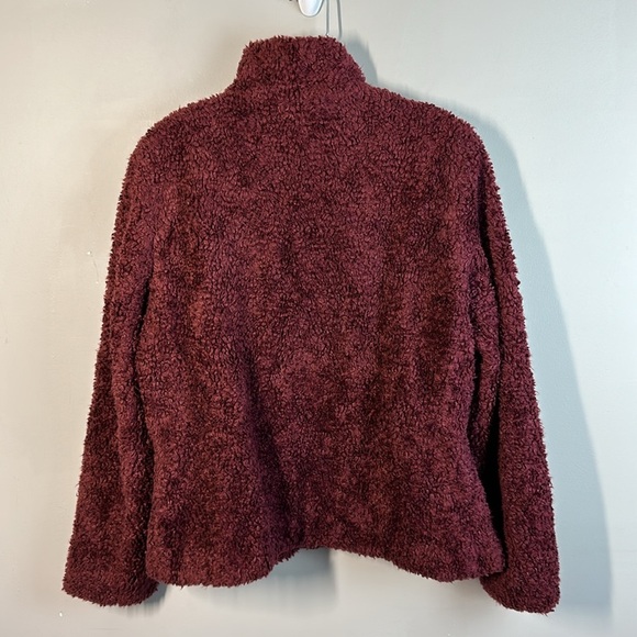 Pendleton Women's Burgundy Sherpa Jacket Size M - Picture 2 of 15